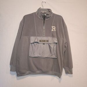 Men's Gray Quarter-Zip Pullover by